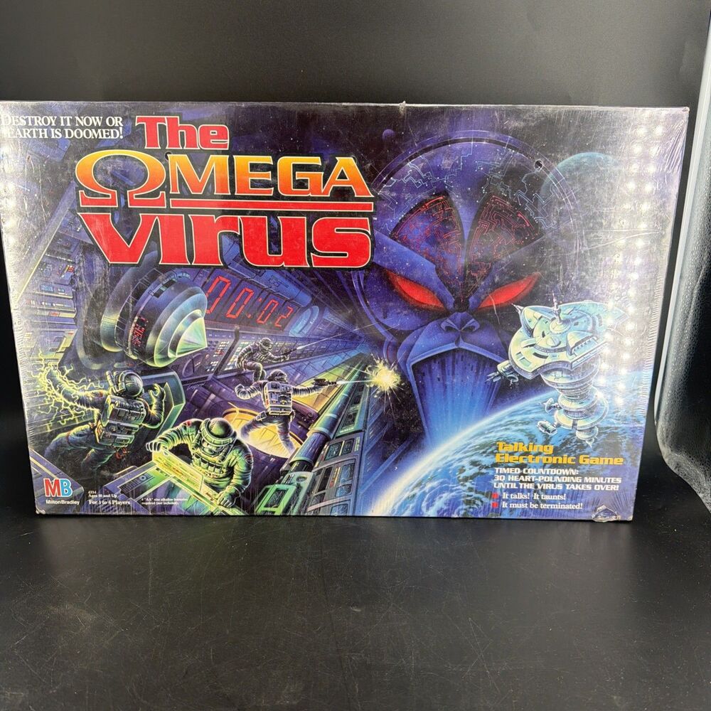 1992 MB The Omega Virus Talking Electronic Board Game Complete Tested